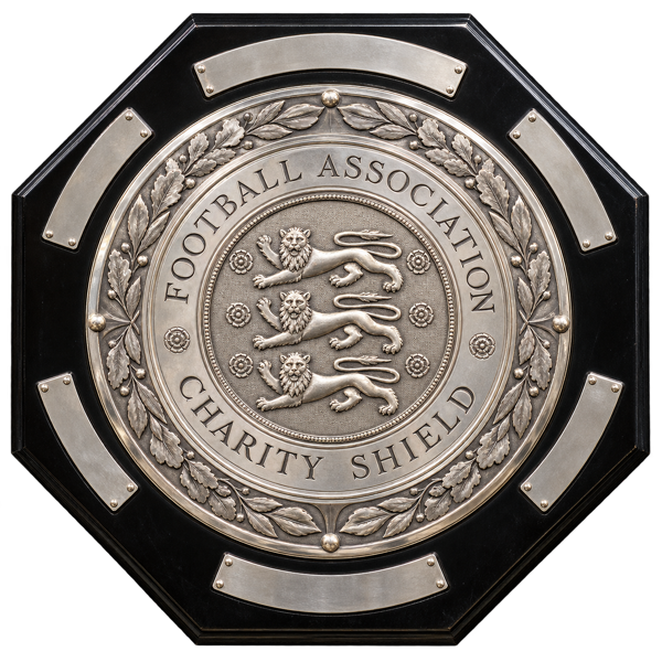 FA Charity Shield with black Bakelite shield and silver plaque (1965–2001)