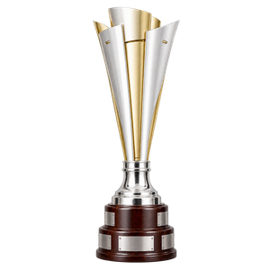 Metal and brass trophy, 2004–05 to 2017–18