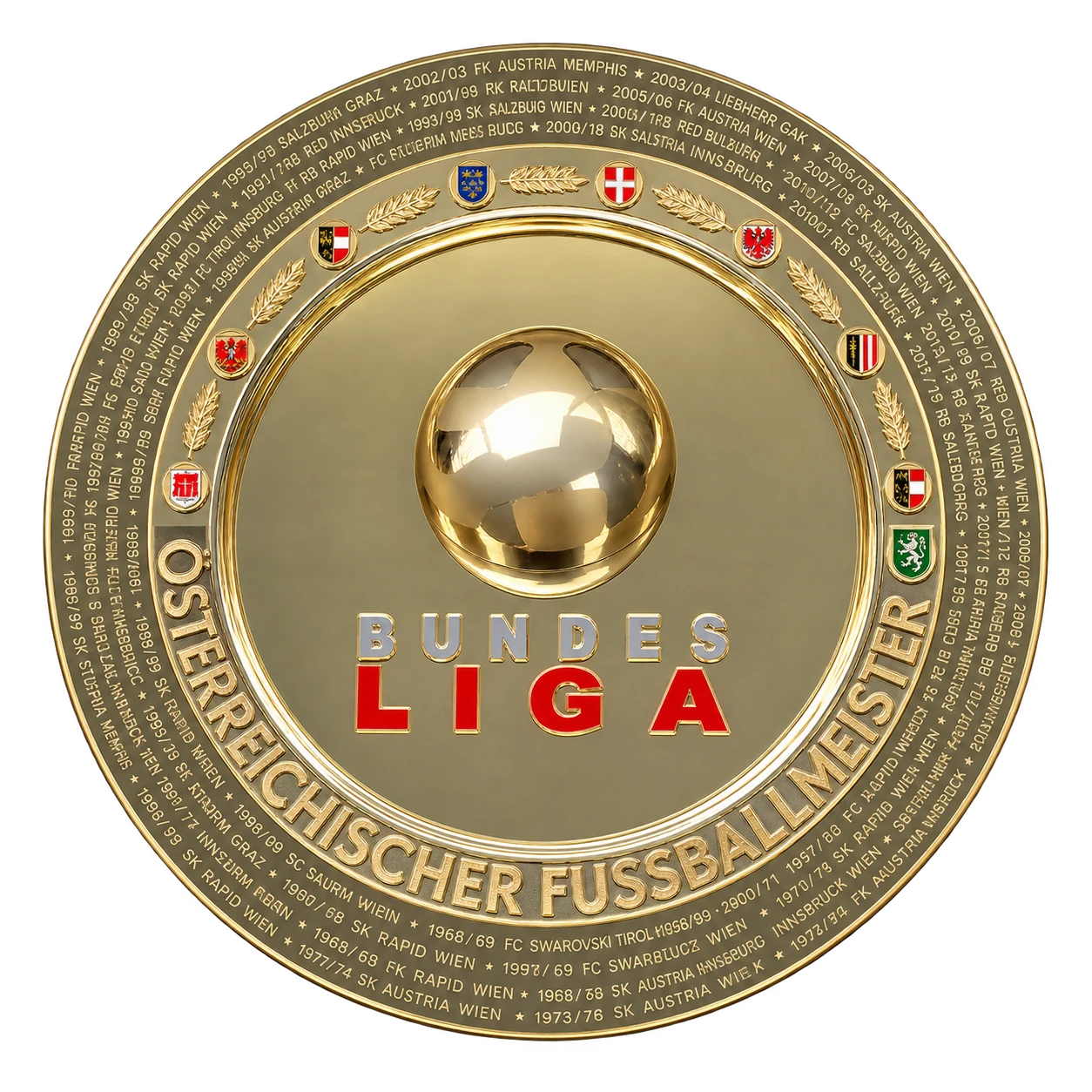 Classic Austrian championship plate, 1976–77 to 2013–14