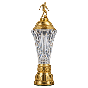 Tall RFPL/RPL crystal championship trophy